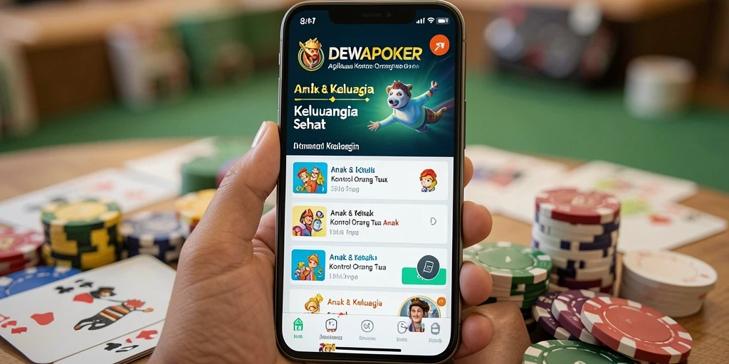 Tampilan antarmuka aplikasi DEWAPOKER yang user-friendly.