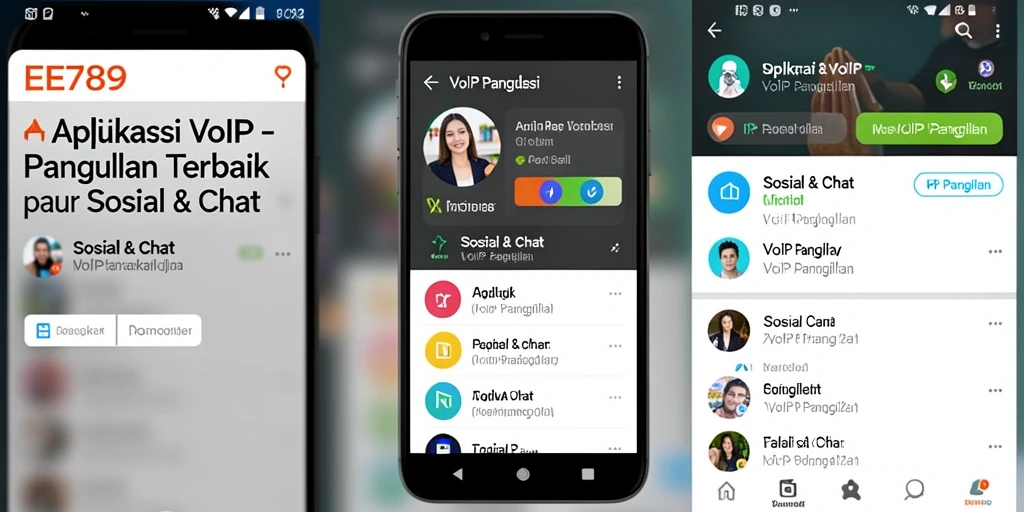 Tampilan antarmuka pengguna EE789 untuk VoIP Panggilan yang intuitif.
