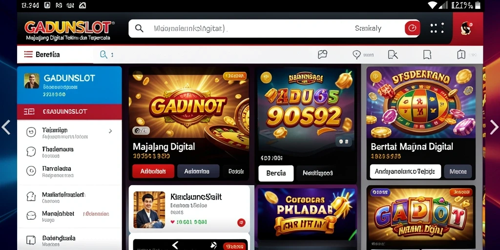 Tampilan antarmuka GADUNSLOT yang modern dan fungsional.