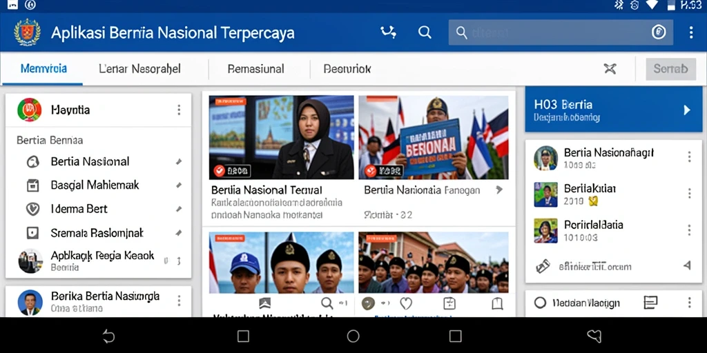 Antarmuka H03 yang sederhana dan informatif untuk berita nasional.