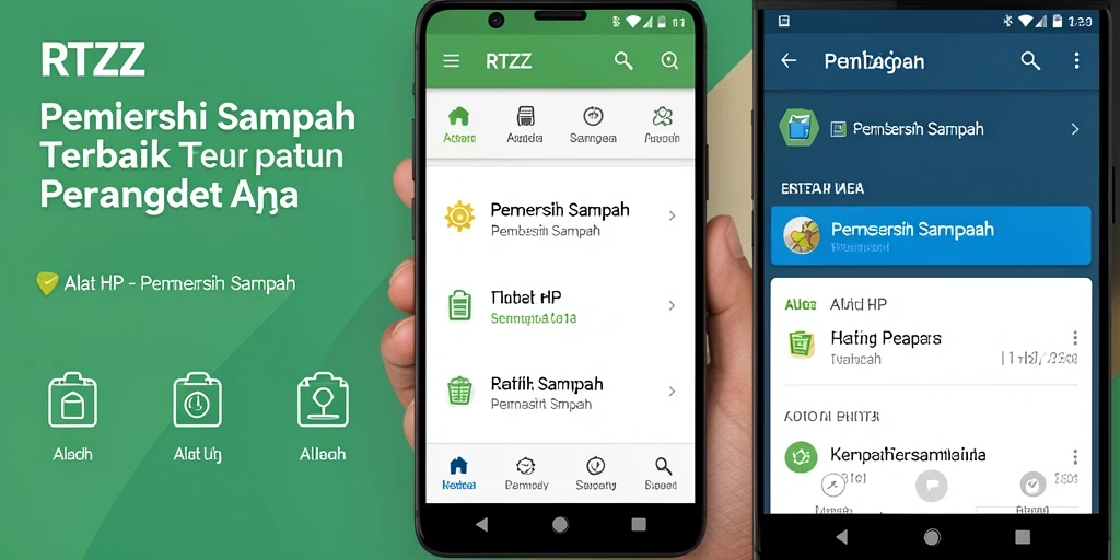 Antarmuka RTZZ yang sederhana dan intuitif untuk pembersihan sampah.
