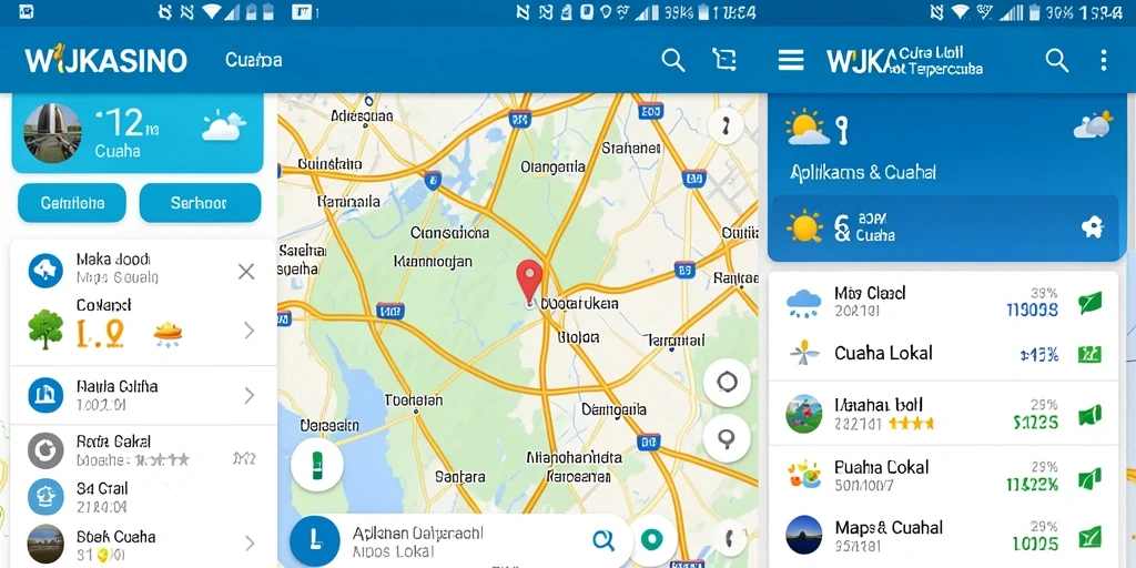 Antarmuka WJKASINO menampilkan informasi cuaca lokal yang jelas dan informatif.